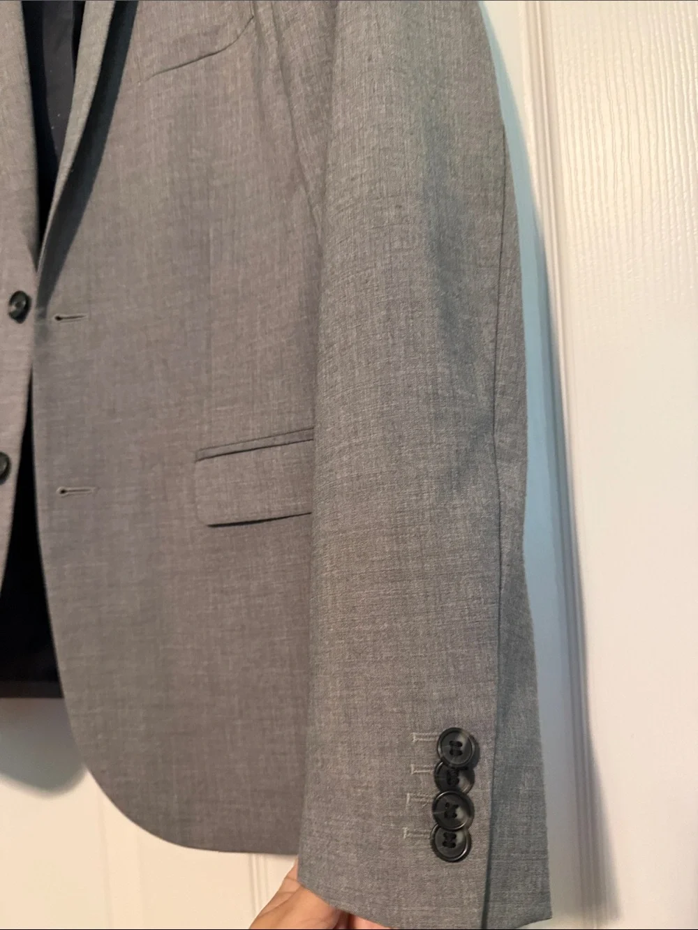 H&M Men's Light Gray Two-Button Sport Coat